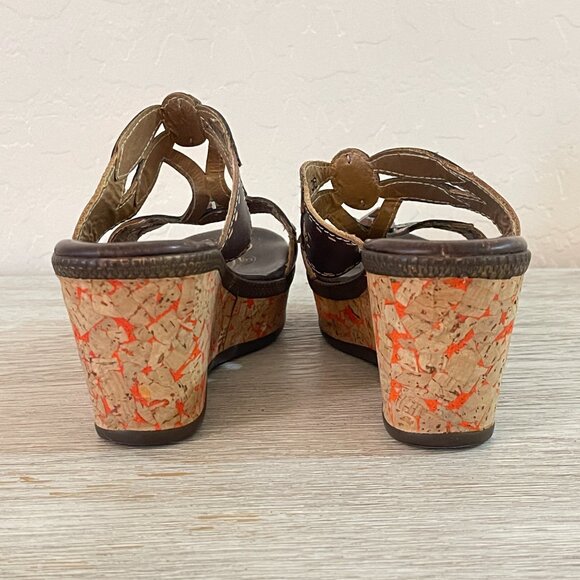 Spring Step L'artiste Bonita Sandals 6 Platform Wedge Dragonfly Leather Colorful - Picture 4 of 11